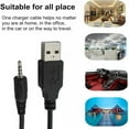 thumbnail image 3 of Blarkrus Black 0.2m Mp3/Mp4 Download/Charging/Audio Conversion Data Cable Bluetooth Headset Charging Cable Usb To 2.5mm Male, 3 of 8