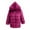 Hot Pink, variant on Lindreshi Winter Coats for Women Plus Size Clearance Women's Imitation Patchwork Medium Length Hooded Coat