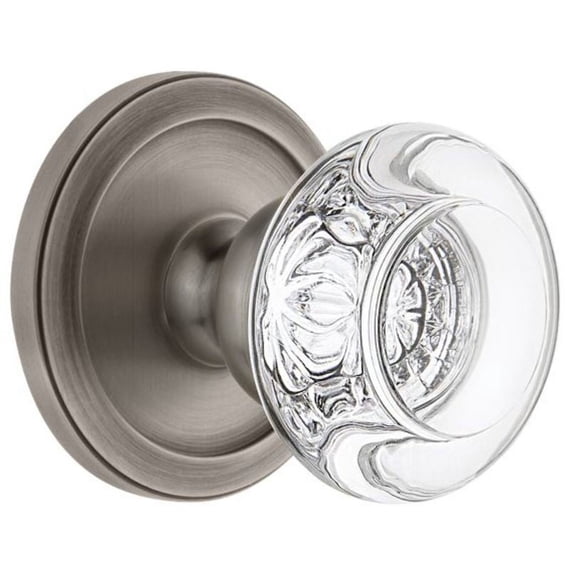 Grandeur Cirbor_Sd_Na Circulaire Solid Brass Rose Single Dummy Door Knob - Grey