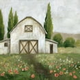 thumbnail image 2 of Nan 26x26 Gold Ornate Wood Framed with Double Matting Museum Art Print Titled - Country Barn I, 2 of 4