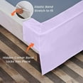 thumbnail image 3 of Lavender Solid Pleated Bed Skirt Short - Queen Size -9 Inch Drop Split Corner Pleated Bedskirts -Microfiber Box Pleated Bedskirts -Never Lift Your Mattress - Hotel Quality Bed Skirt, 3 of 8