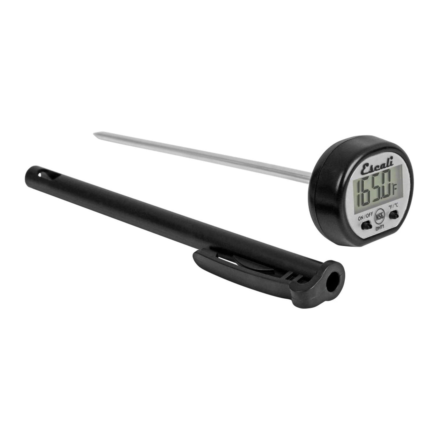 Stainless Probe Digital Thermometer w/ LCD Display & 5-Second Response Time 