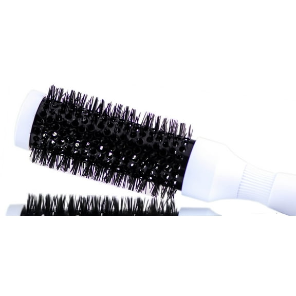 Med , J Beverly Hills Ceramic Hot Curling Brush Hair - Pack of 1 w/ SLEEKSHOP Teasing Comb