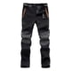 thumbnail image 1 of Pantalones de impermeables de otoño e invierno gruesos de felpa para hombre, diseño de cremallera Negro XXL Yuyangstore Pantalones de los hombres, 1 of 7