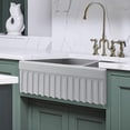 thumbnail image 6 of Whitehaus Quatro Alcove Kitchen Sink With Matte White Finish WHQDB332-M-WHITE, 6 of 7