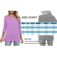 thumbnail image 5 of MOSHU 3 Pack 3/4 T Shirts for Womens Crew Neck Womens Shirts Dressy Basics Tees Casual Loose Fit Fall Tops, 5 of 10