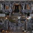 thumbnail image 6 of Halloween Decorations Indoor Outdoor,72 x 30 Inch 5 Pack Halloween Gray Gauze Creepy Cloth Fabric Tapestry Decor,Spooky Halloween Decor for Home Wall Party Table Yard Haunted House, 6 of 10