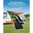 thumbnail image 2 of KFFKFF 30W 12V Solar Panel Battery Charger, Solar Battery Trickle Charger Maintainer with Intelligent MPPT Controller & Adjustable Mount Bracket, IP67 Waterproof, 2 of 9