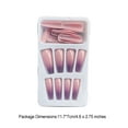 thumbnail image 2 of 1 Juego de uñas con punta francesa, uñas artificiales con degradado, calcomanías desmontables, regalos de bailarina, Kit de manicura para Arte de uñas tipo 17, gelatina 24 piezas Pegamento 2g Vogacara CE011628-17, 2 of 6