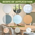 thumbnail image 5 of CCOCC 6Pcs Mirror Stickers,Water Resistant Protection Gym Mirror,Smooth Wall Integration Mirror for Door,Gold,11.81in, 5 of 7