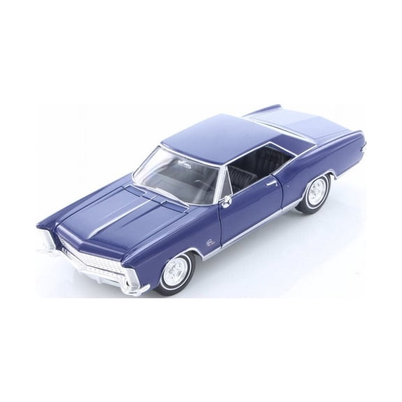 1965 Buick Riviera Grand Sport Hard Top, Blue - Welly 24072/4D - 1/24 Scale Diecast Model Toy Car (Brand New but NO BOX)