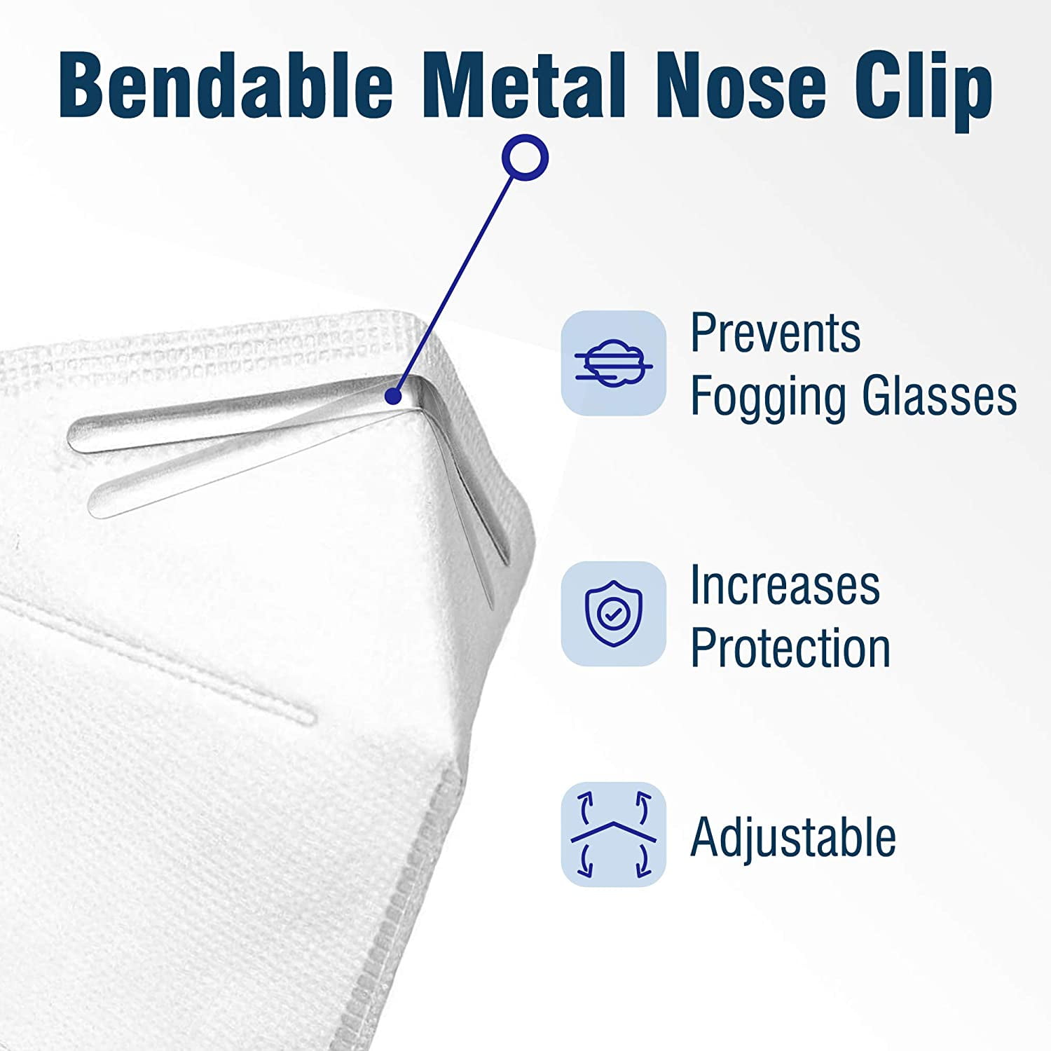5-Ply Disposable Face Mask, Individually Wrapped - White - WeCare