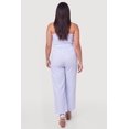 thumbnail image 3 of Women's Plus Size Striped Strapless Jumpsuit with Tie Waist Belt, 3 of 3