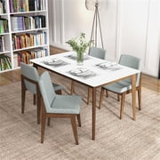 Ashcroft Levi Fabric Upholstered Dining Chair in Light Gray (Set of 2)
