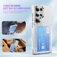 thumbnail image 5 of Allytechgroup Clear Case for Samsung Galaxy S25 Ultra, Wallet Back Cover with Cards Holder Stand Not-Yellowing Slim Bumper Shockproof Protective Phone Case for Samsung Galaxy S25 Ultra, Clear, 5 of 8