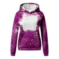 thumbnail image 4 of Qetyuw Women's Bleached Blank Hoodies Fashion Tie Dyed Sweatshirt with Pockeet Loose Fit Long Sleeve Print Pullover, 4 of 5