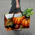 thumbnail image 7 of Maple Ieaf Pumpkin Large Foldable Beach Bag Oxford Cloth Shopping Bag Storage Bin Laundry Organizer, 7 of 7