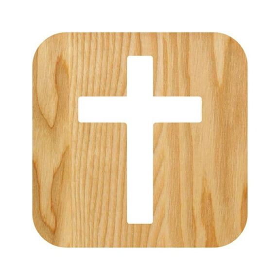 Desktop 3D Wooden Cross USB LED Night Light Table Lamp Home Decoration Gift