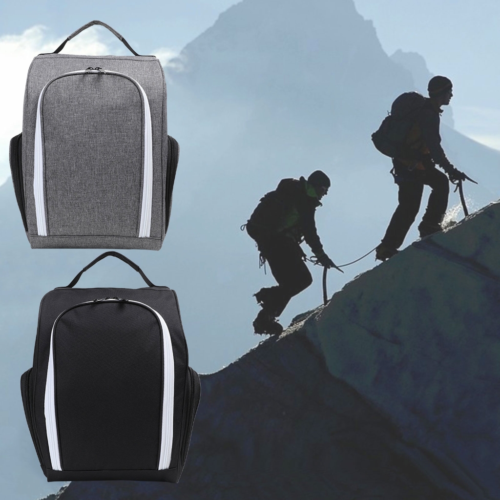 Golf Shoe Bag with Ventilation & Outside Pocket Travel Shoes Pouch Golf Shoe Carry Tote Bag Zippered Sport Shoes Bag