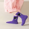 thumbnail image 4 of DEELLEEO 5 Pairs/Set Candy-Colored Heart Mid-Calf Socks For Girls (Ages 1-8)  All Seasons, 4 of 6