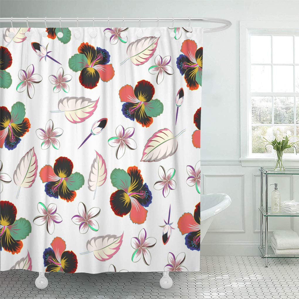 60x72" Blooming Flowers & Ladybug Bathroom Shower Curtain Polyester Waterproof H 