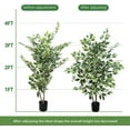 Artificial Ficus Tree 4 FT Tall Silk Fake Tree with Pot Lifelike
