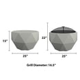 thumbnail image 4 of COSCO Outdoor 25" Geo Wood Burning Fire Pit with Rain Cover and Accessories, Ceramic, Gray, 4 of 12