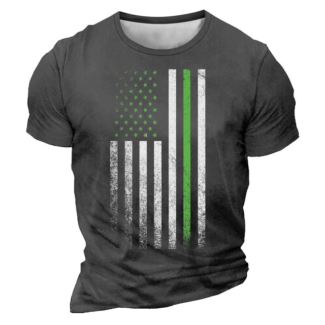 Camisetas de Manga Larga para Hombres Imprimir Casual Cuello Redondo Camiseta de Manga Corta, Camisetas de Manga Larga para Hombres Algodón
