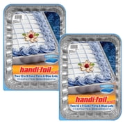 Handi-Foil 13 x 9 Aluminum Cake Pans with Blue Lids, 2 Count