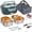 DarkGreen2, variant on Monteka Electric Lunch Box Food Heater - Leakproof Portable Food Warmer heated lunch box for adults for Car/Home/Truck with 1.5L Removable Stainless Steel Container, Gifts for Men, 12V/24V/110V