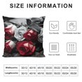 thumbnail image 5 of HENGT Black and Red Rose Flower Throw Pillow Covers Cushion Decorative Square Pillow Cases for Couch Sofa Bed, 5 of 5
