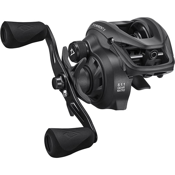 Torrent II Baitcasting Fishing Reel, 20LB Carbon Fiber Drag Baitcasters, 6.6:1/8.1:1 Gear Ratio & Magnet Braking System Low Profile Casting Reel, Left/Right Handed