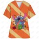 thumbnail image 3 of Uniforme de enfermera con estampado de Disney Stitch, uniforme de enfermera para mujer, cuello en V, uniforme clínico, hospital, atención médica, spa, camiseta, blusa, 3 of 5