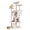 Beige, variant on BORGEBY 54in Cat Tree Tower for Indoor Cats，Multi-Level Pet Furniture with Sisal Scratching Post, Large Cozy Condo, Climbing Ramp, Kitten Toy（Light Gray）
