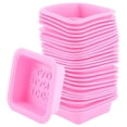 thumbnail image 3 of Delaman Soap Mold, 25PCS DIY Hand made Silicone Soap Mold Multifunction Candle Molds Cake Making Baking Mould(Pink), 3 of 8