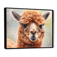 thumbnail image 2 of Designart Alpacas framed wall art decor, Alpacasframed wall art, Alpaca in Graceful Pose I , Extra large Modern black framed wall art, 44x34 inches black frame, 2 of 5