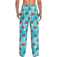 thumbnail image 3 of Goofa Crab Swims In The Ocean Pattern Printed Soft Pajama Pants for Men, Wide Leg Comfy Casual Lounge Yoga Pants-X-Large, 3 of 9