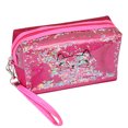 thumbnail image 1 of Sequin Print Monogram Makeup Bag Cartoon Cosmetics Toiletry Travel Organizer Bag, 1 of 5
