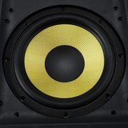 8-inch in-wall speaker pair, paintable grille, 200W peak power, 2-way rectangular design, Hi-Fi sound system