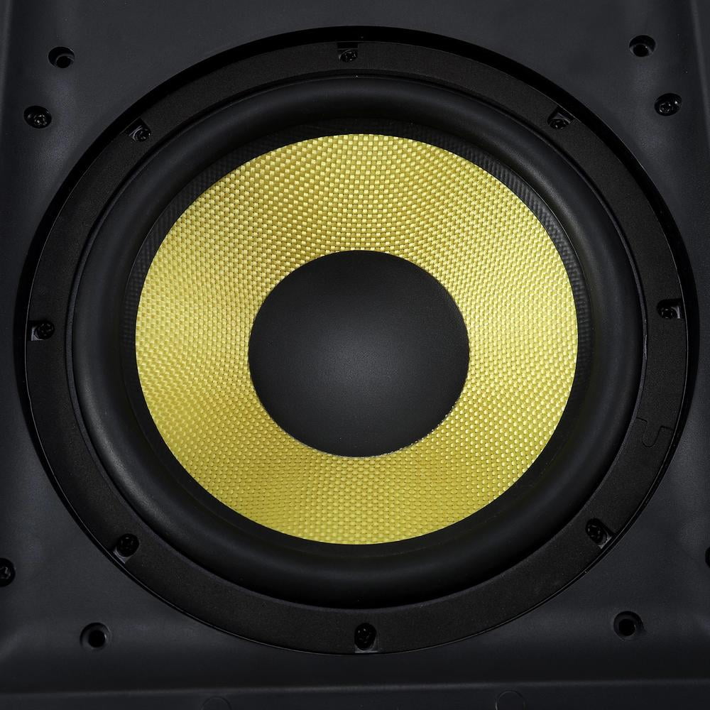 8-inch in-wall speaker pair, paintable grille, 200W peak power, 2-way rectangular design, Hi-Fi sound system