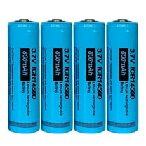 4pcs PKCELL ICR14500 AA 3.7V 800mAh Li-ion Rechargeable Batteries for Lamp