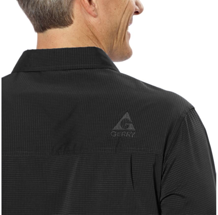 gerry men's highly breathable and quick dry long sleeve woven upf shirt