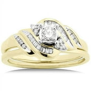 1/3 Ctw Rnd Ctr Bridals Set 14kt Yg