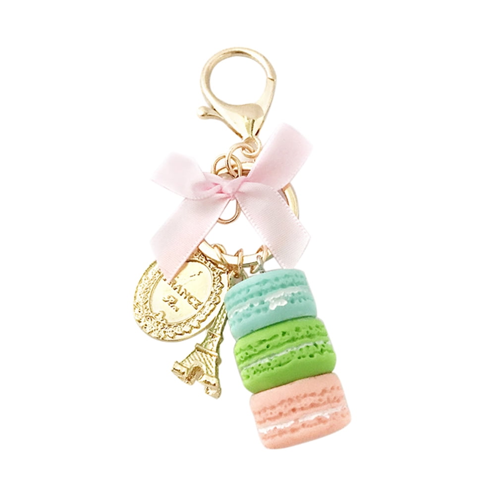 Lovely Macaron Cake Keychain Holder Charm Handbag Pendant Keyring Key Chain HO3 
