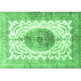 thumbnail image 1 of Ahgly Company Indoor Rectangle Medallion Emerald Green Traditional Area Rugs, 6' x 9', 1 of 4