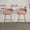 Pink, variant on VECELO Modern Braided Bar Stools Set of 4 – Suede Fabric Counter Height Stools with Woven Back Support & Footrest, Heavy-Duty Metal Frame Bar Chairs for Kitchen Island,Brown