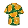 thumbnail image 3 of Kll Men'S Hawaiian Shirt Short Sleeve Button Down Beach Shirts-Orange, 3 of 8