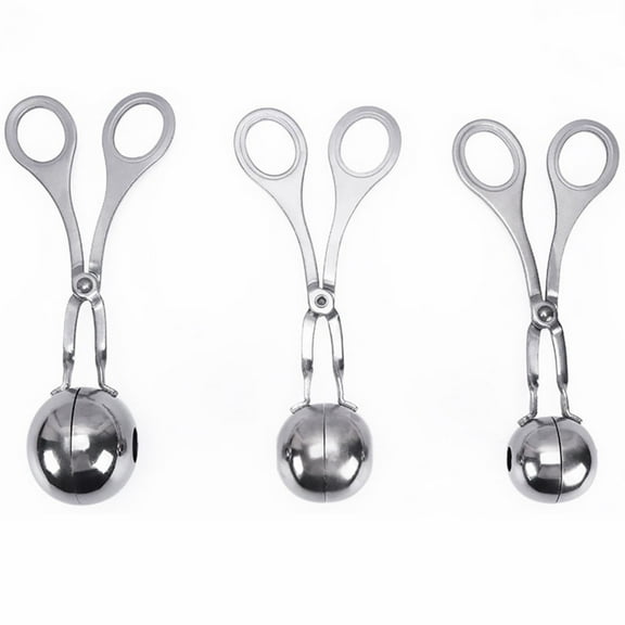 KALLORY Meatball Clip Stainless Steel 3Pcs Home Cooks Cooking 1.37x6.49 Inch