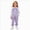 A134---Purple, variant on 2-3 Years Teen Girls Zipper Sweatshirt And Sweatpants SetPrinted Baseball Sweatshirt Set Purple Girl Set