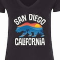 thumbnail image 4 of Inktastic San Diego California Bear Sunset Women's V-Neck T-Shirt, 4 of 5